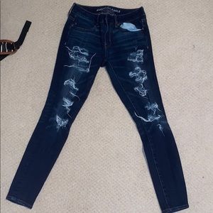 American Eagle ripped jeggings